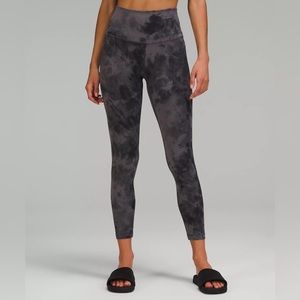 Lululemon Align High Rise Pant 25" Diamond Dye Pitch Graphite Grey Size 4